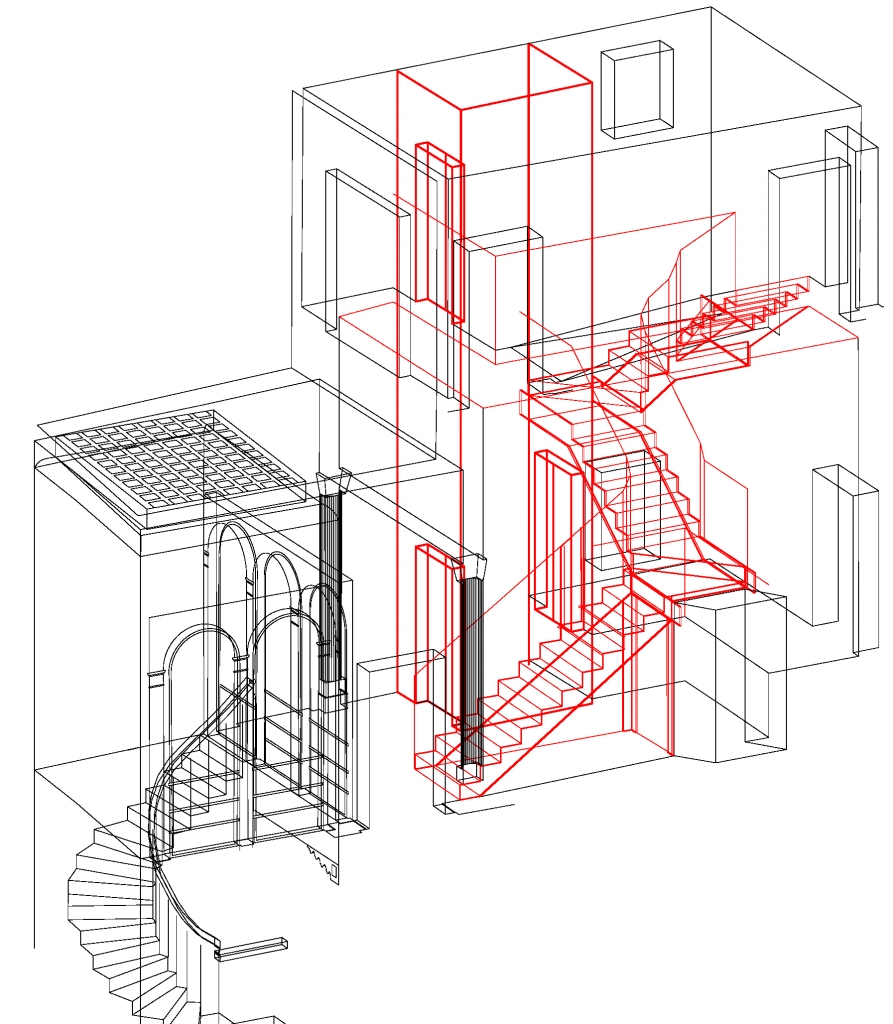 Palazzo Donà dela Madonata, extension of the staircase (veniceteam 2016)