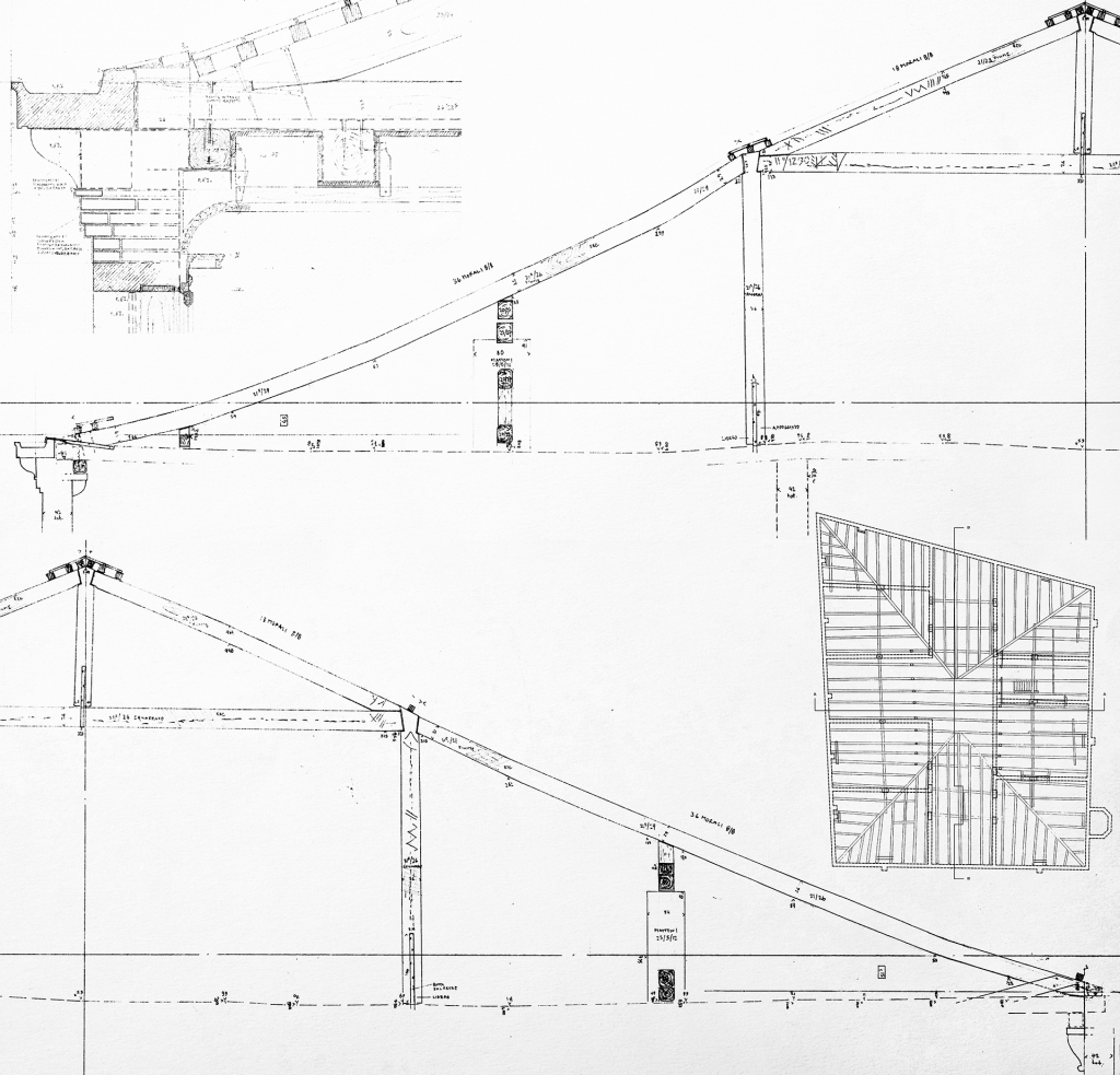 Palazzo Donà dalle Rose, survey of the roof binders (Leo Schubert 1999)